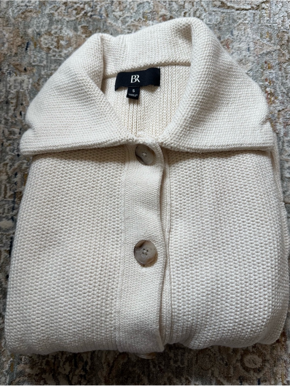 Banana Republic Ava Sweater Bomber Transition Cream White - Picture 5 of 5